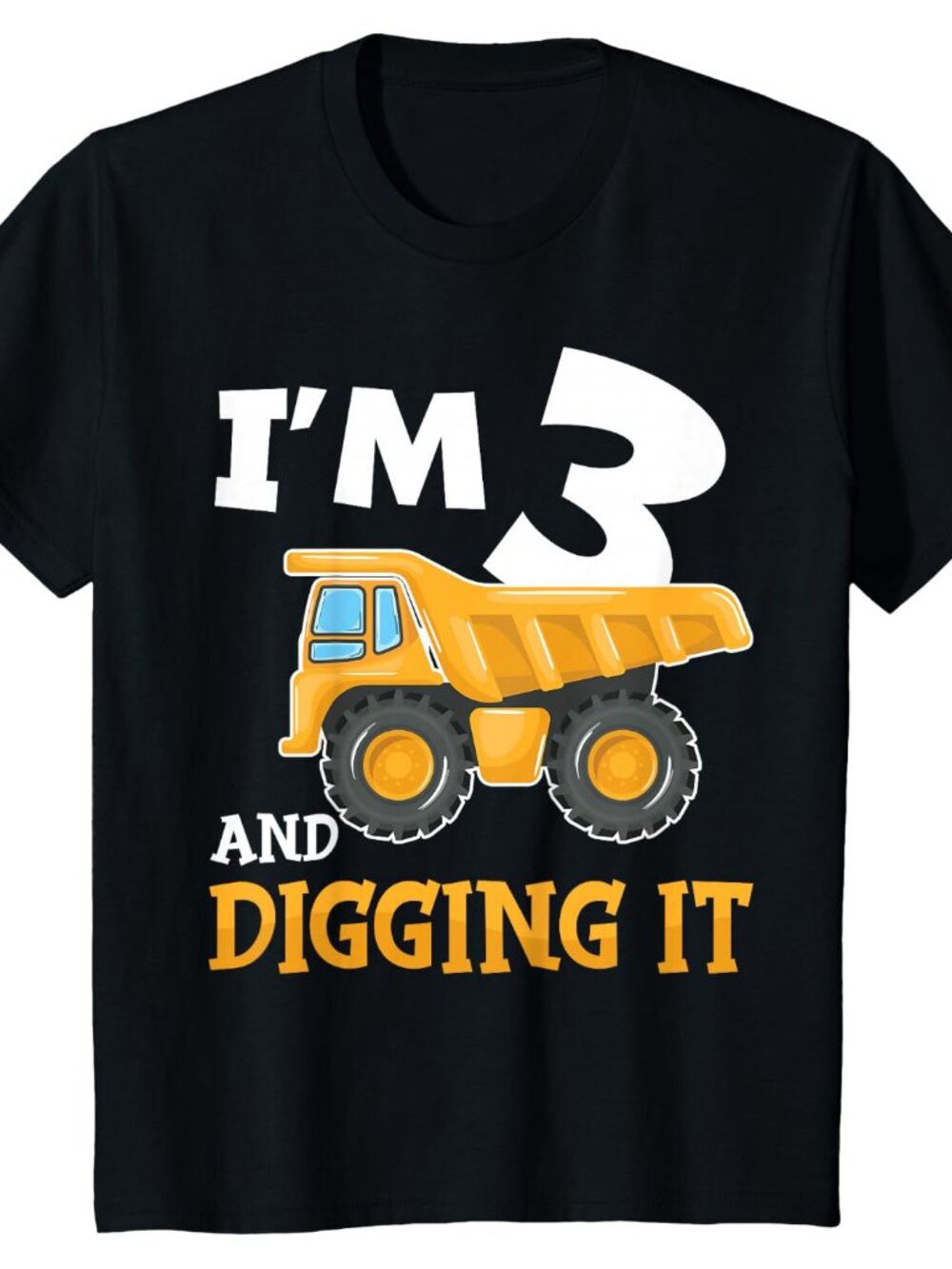 Three 3yr 3rd Birthday Construction Boy Tees T Shirts 3 Years Old Gift